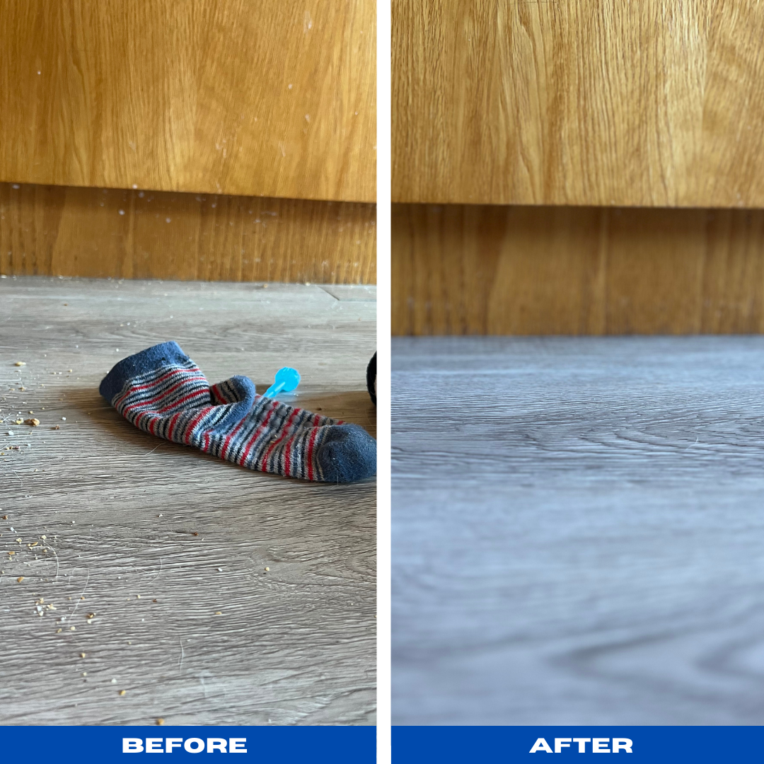 Floor before and after
