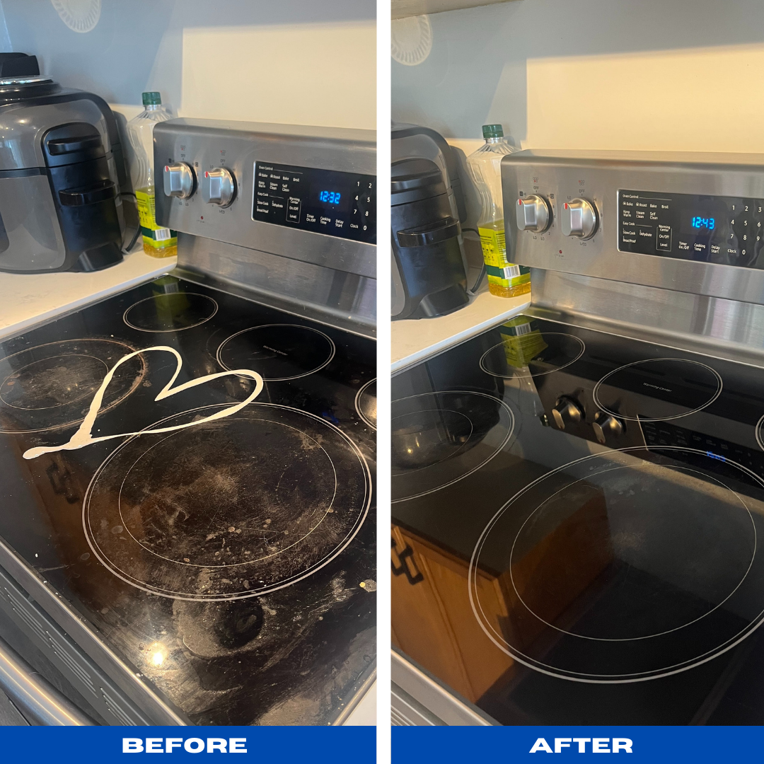Stovetop before and after