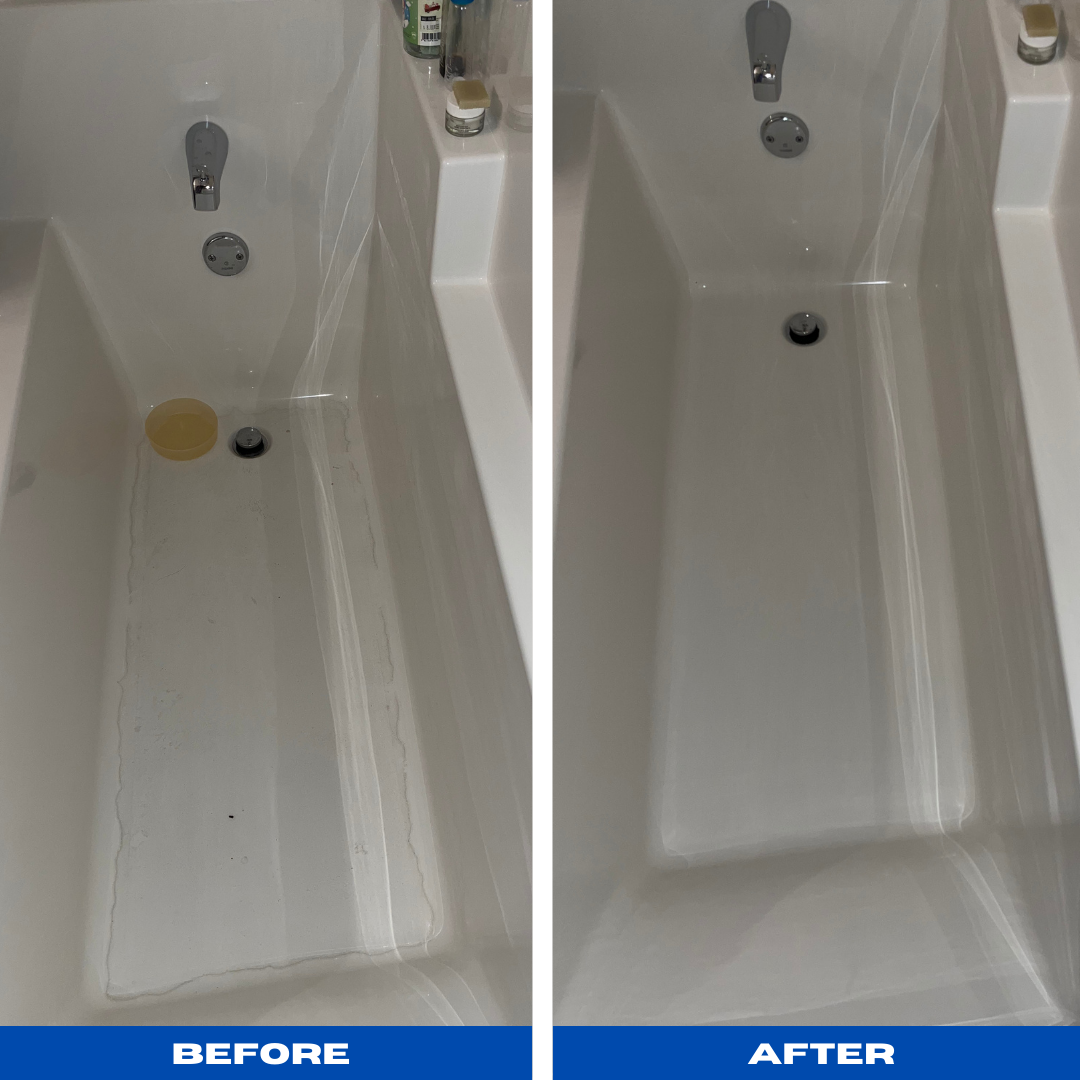 Tub deep clean before and after
